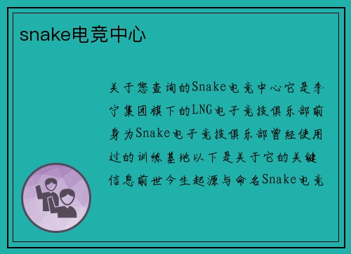 snake电竞中心